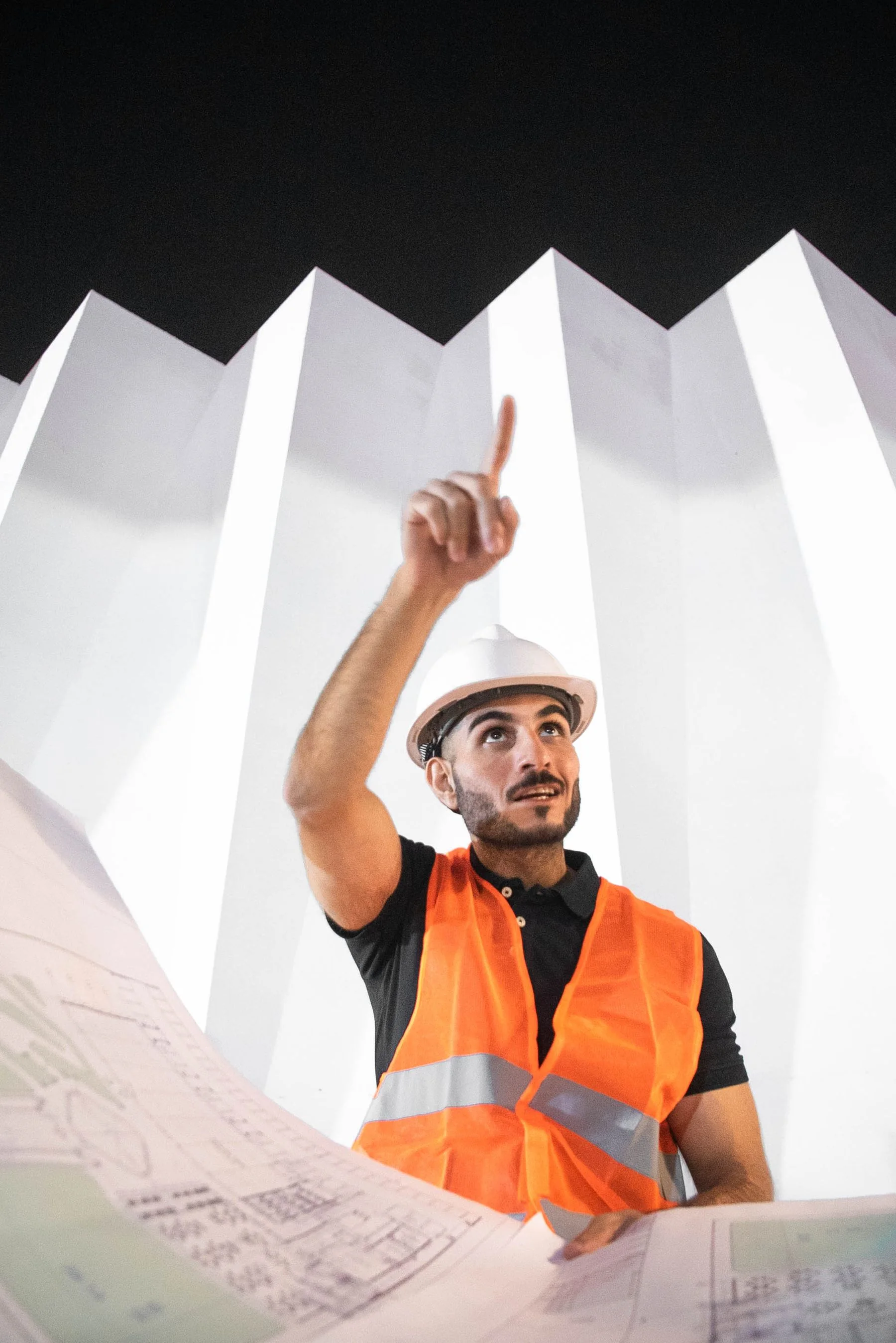 Construction planning on site